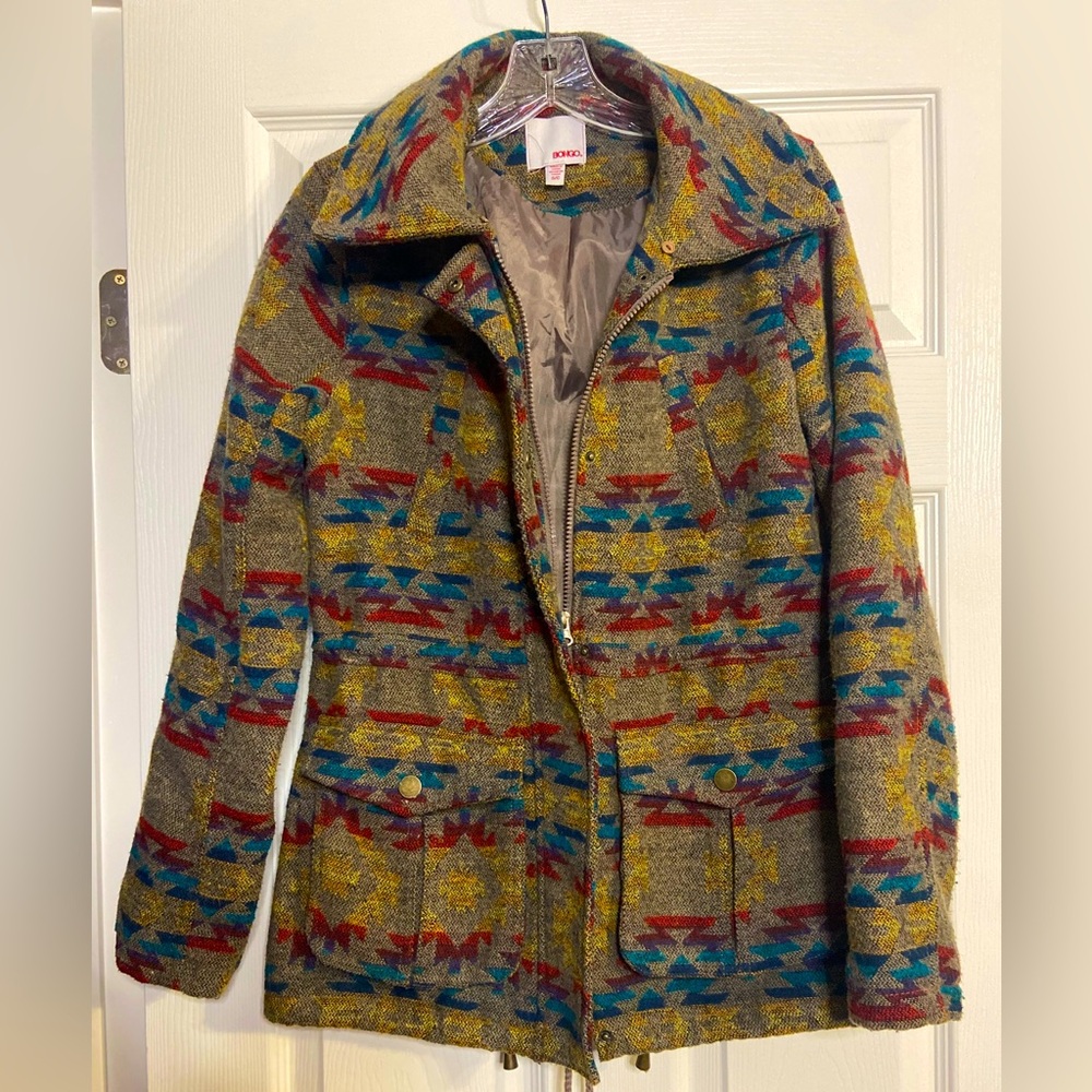 Bongo Coat Aztec Southwestern Print Size  Small Women’s Jacket